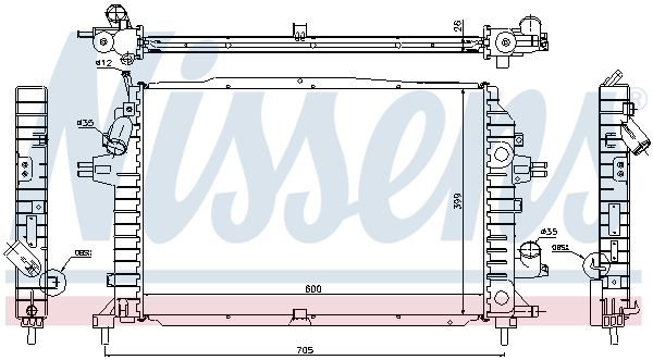 Nissens 630705 Радіатор, система охолодження двигуна