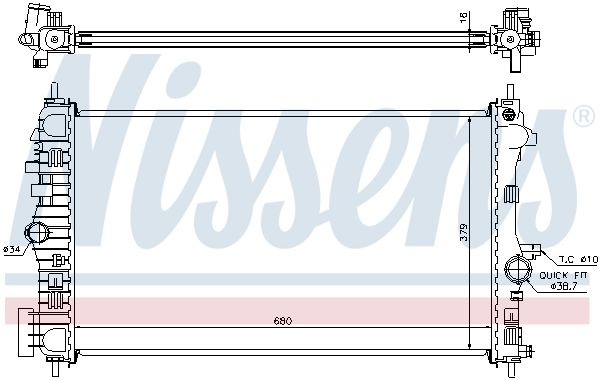 Nissens 630718 Радіатор, система охолодження двигуна