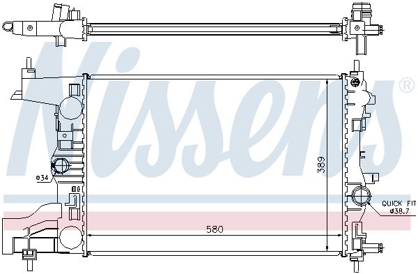 Nissens 630726 Радіатор охолодження двигуна