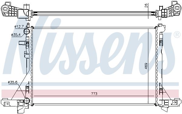 Nissens 630732 Радіатор, система охолодження двигуна