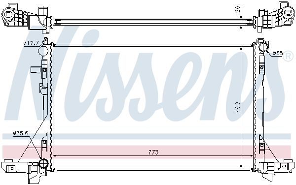 Nissens 630733 Радіатор, система охолодження двигуна