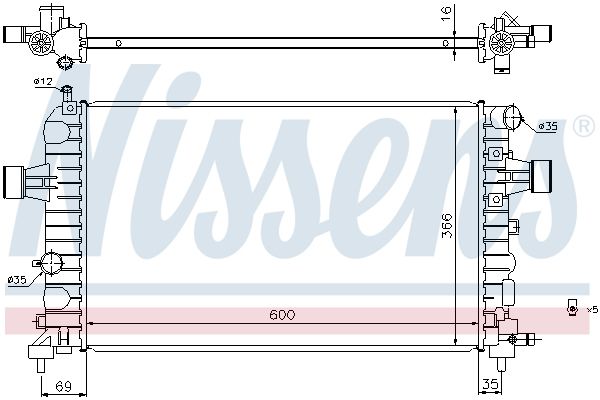 Nissens 630744 Радіатор охолодження двигуна