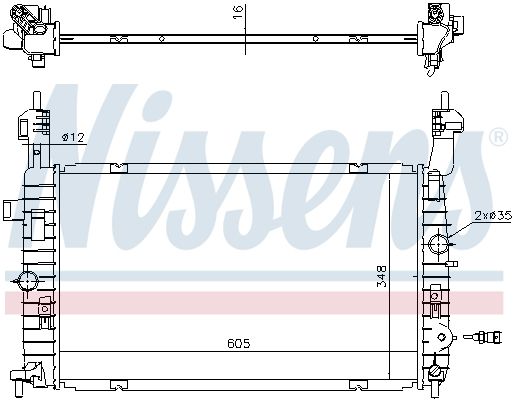Nissens 630747 Радіатор, система охолодження двигуна