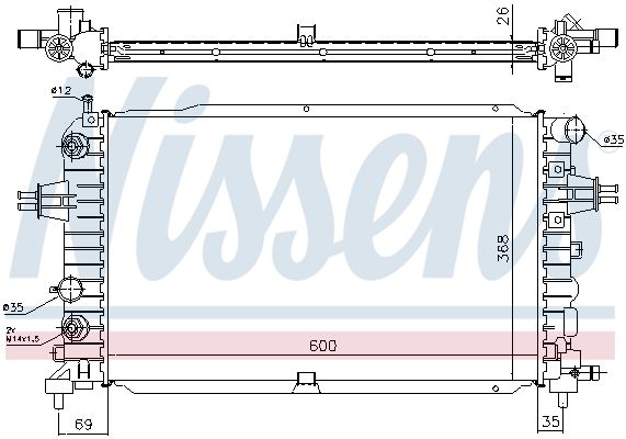 Nissens 630768 Радіатор, система охолодження двигуна