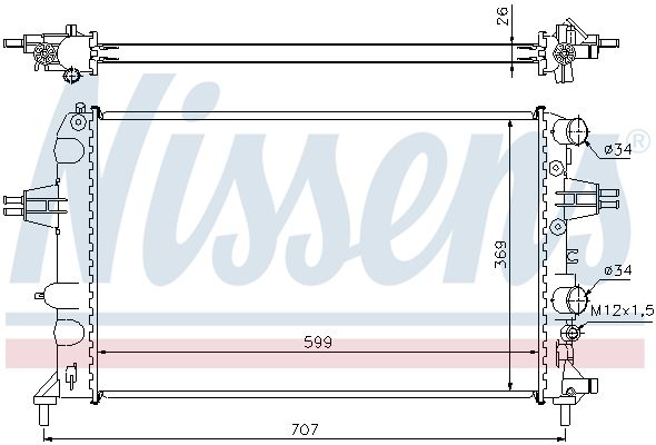 Nissens 63095A Радіатор, система охолодження двигуна