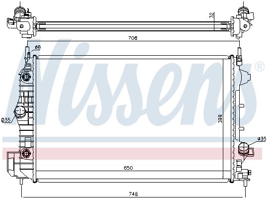 Nissens 63113A Радіатор охолодження двигуна First Fit