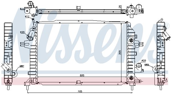 Nissens 63115A Радіатор охолодження двигуна First Fit