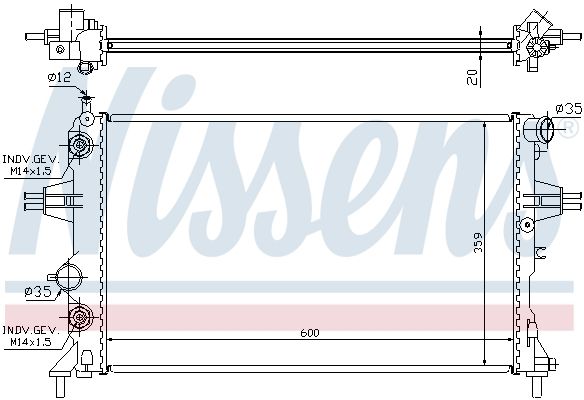 Nissens 632461 Радіатор охолодження двигуна