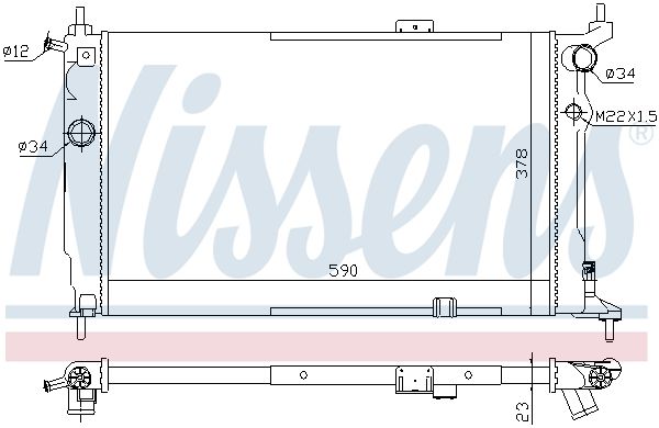 Nissens 63252A Радіатор, система охолодження двигуна