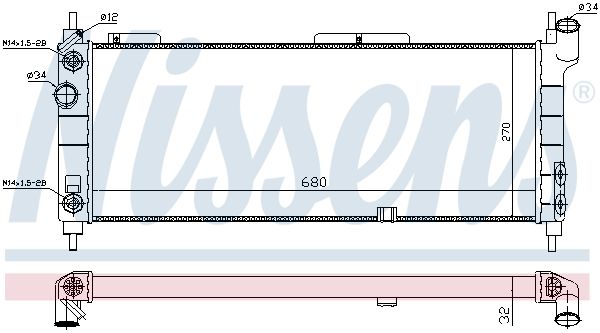 Nissens 632921 Радіатор, система охолодження двигуна