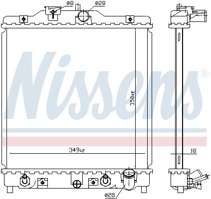 Nissens 633081 Радіатор, система охолодження двигуна