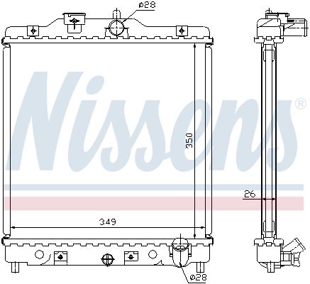Nissens 63310A Радіатор охолодження двигуна First Fit