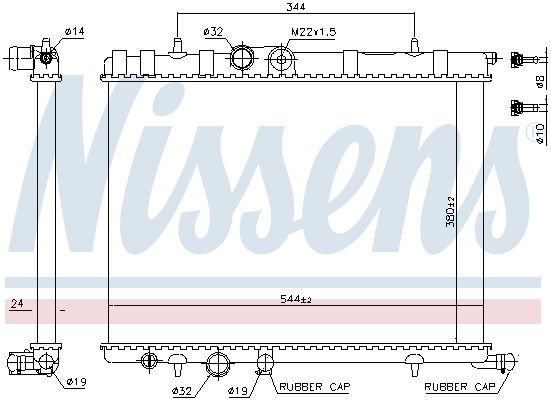 Nissens 63502 Радіатор охолодження двигуна First Fit