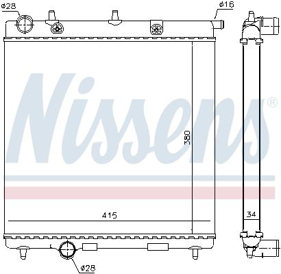 Nissens 63505 Радіатор охолодження двигуна