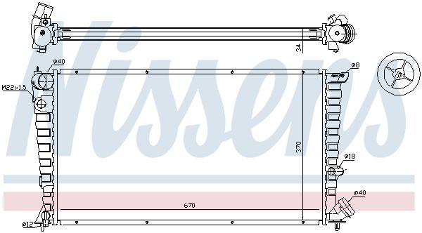 Nissens 63508 Радіатор охолодження двигуна First Fit
