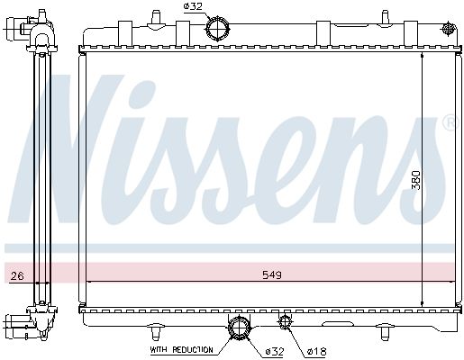 Nissens 63607A Радіатор, система охолодження двигуна