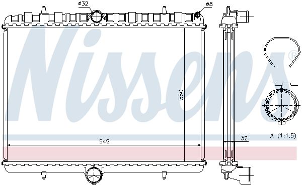 Nissens 63621A Радіатор, система охолодження двигуна