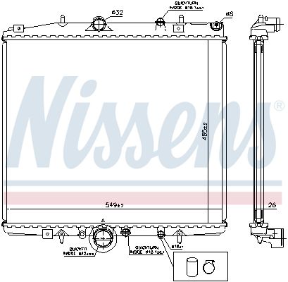 Nissens 63695A Радіатор, система охолодження двигуна