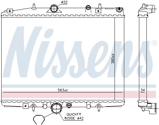 Nissens 63705A Радіатор, система охолодження двигуна