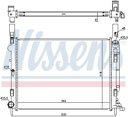 Nissens 637618 Радіатор, система охолодження двигуна