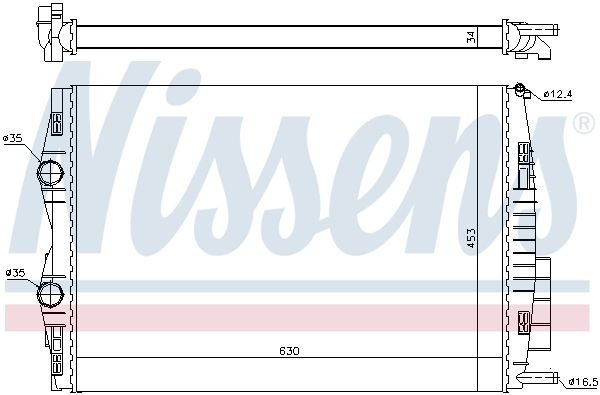 Nissens 637633 Радіатор, система охолодження двигуна