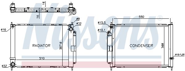 Nissens 637636 Радіатор охолодження двигуна
