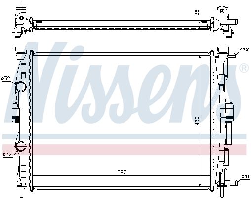 Nissens 63765A Радіатор, система охолодження двигуна