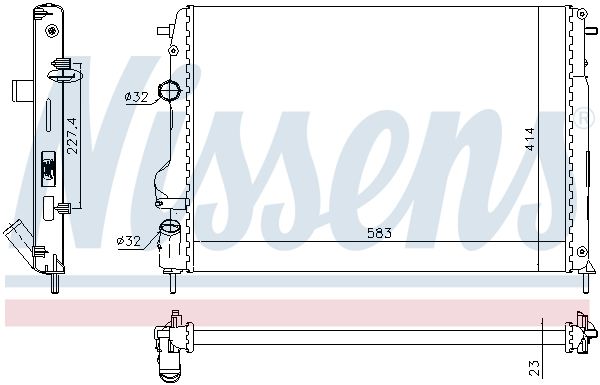 Nissens 63766 Радіатор, система охолодження двигуна