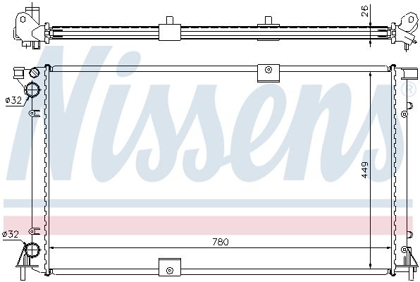Nissens 63818A Радіатор охолодження двигуна