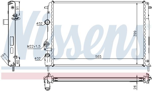 Nissens 63896A Радіатор, система охолодження двигуна
