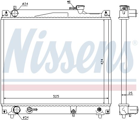 Nissens 64159 Радіатор, система охолодження двигуна