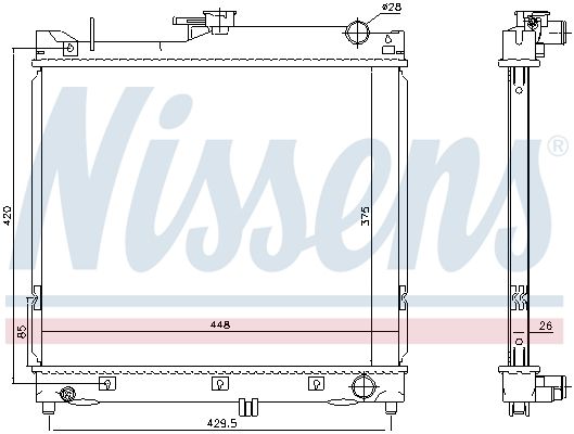 Nissens 64162 Радіатор охолодження двигуна