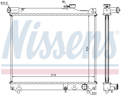 Nissens 64165 Радіатор, система охолодження двигуна