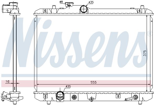 Nissens 641755 Радіатор, система охолодження двигуна