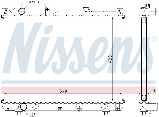 Nissens 64196A Радіатор охолодження двигуна First Fit