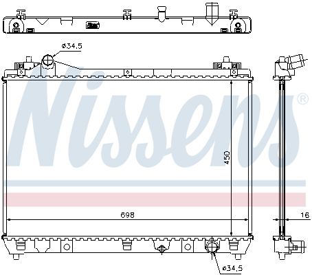 Nissens 64202 Радіатор, система охолодження двигуна