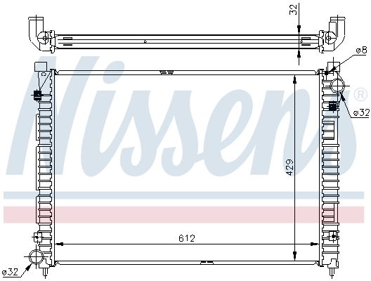 Nissens 64301A Радіатор, система охолодження двигуна