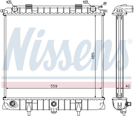 Nissens 64309 Радіатор, система охолодження двигуна