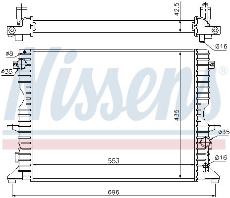 Nissens 64311A Радіатор, система охолодження двигуна