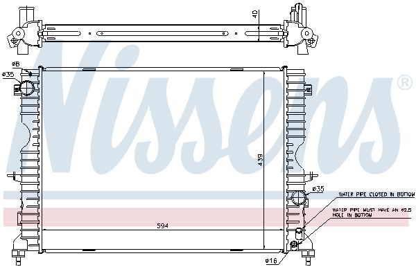 Nissens 64312A Радіатор охолодження двигуна First Fit