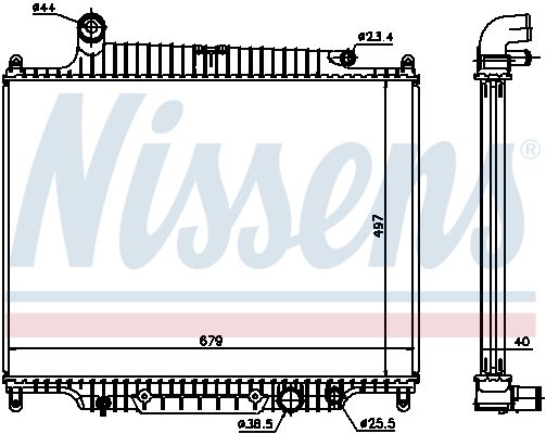 Nissens 643222 Радіатор охолодження двигуна