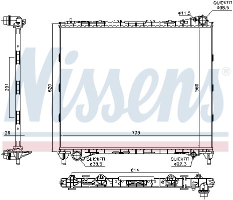 Nissens 64331 Радіатор охолодження двигуна First Fit