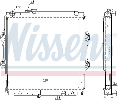 Nissens 64598A Радіатор охолодження двигуна First Fit