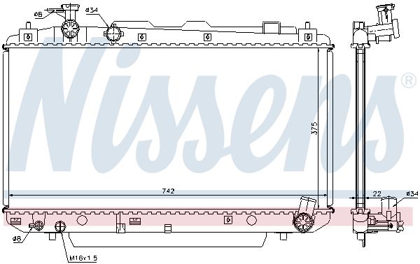 Nissens 64639A Радіатор охолодження двигуна First Fit