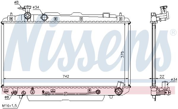Nissens 64644A Радіатор охолодження двигуна First Fit