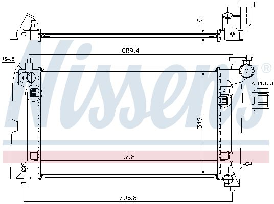 Nissens 64646A Радіатор охолодження двигуна First Fit