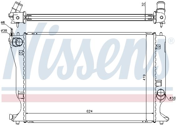 Nissens 64666A Радіатор охолодження двигуна First Fit