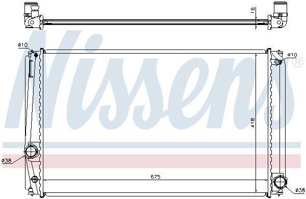 Nissens 64678A Радіатор охолодження двигуна First Fit