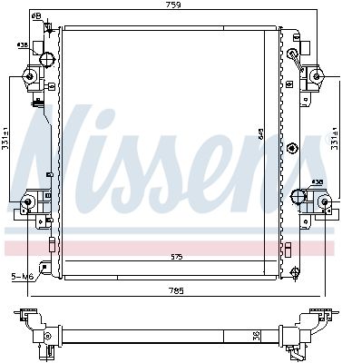 Nissens 646824 Радіатор охолодження двигуна