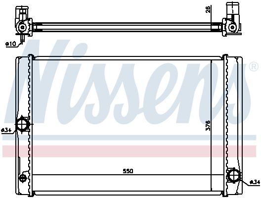 Nissens 64691 Радіатор, система охолодження двигуна